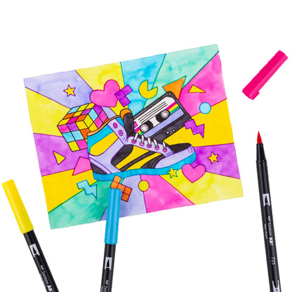 TOMBOW - Dual Brush Pen Set of 10 - Eighties (80s)