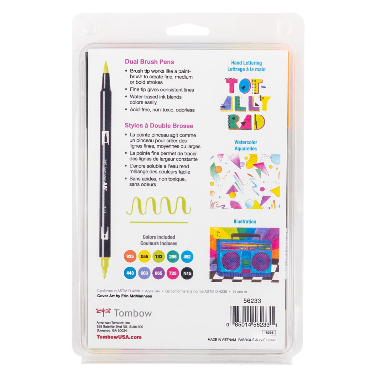 TOMBOW - Dual Brush Pen Set of 10 - Eighties (80s)