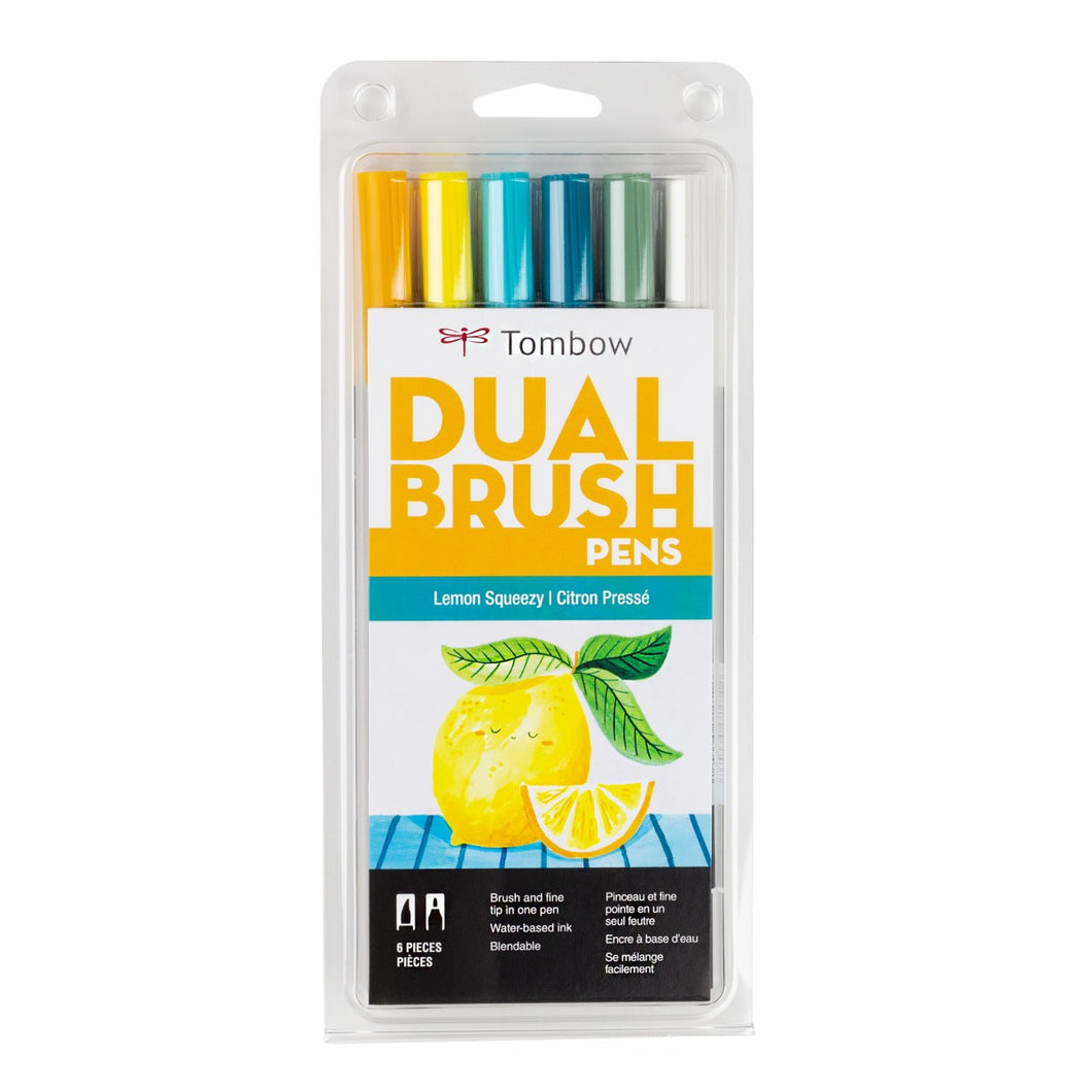 TOMBOW - Dual Brush Pen Set de 6 - Lemon Squeezy