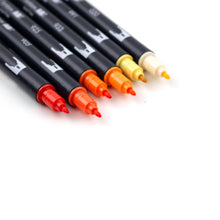Cargar imagen en el visor de la galería, TOMBOW - Dual Brush Pen Set de 6 - Orange Blendables
