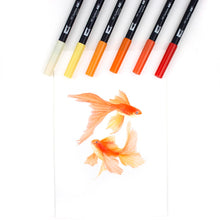 Load image into Gallery viewer, TOMBOW - Dual Brush Pen Set de 6 - Orange Blendables
