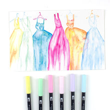 Cargar imagen en el visor de la galería, TOMBOW - Dual Brush Pen Set de 6 - Pastel
