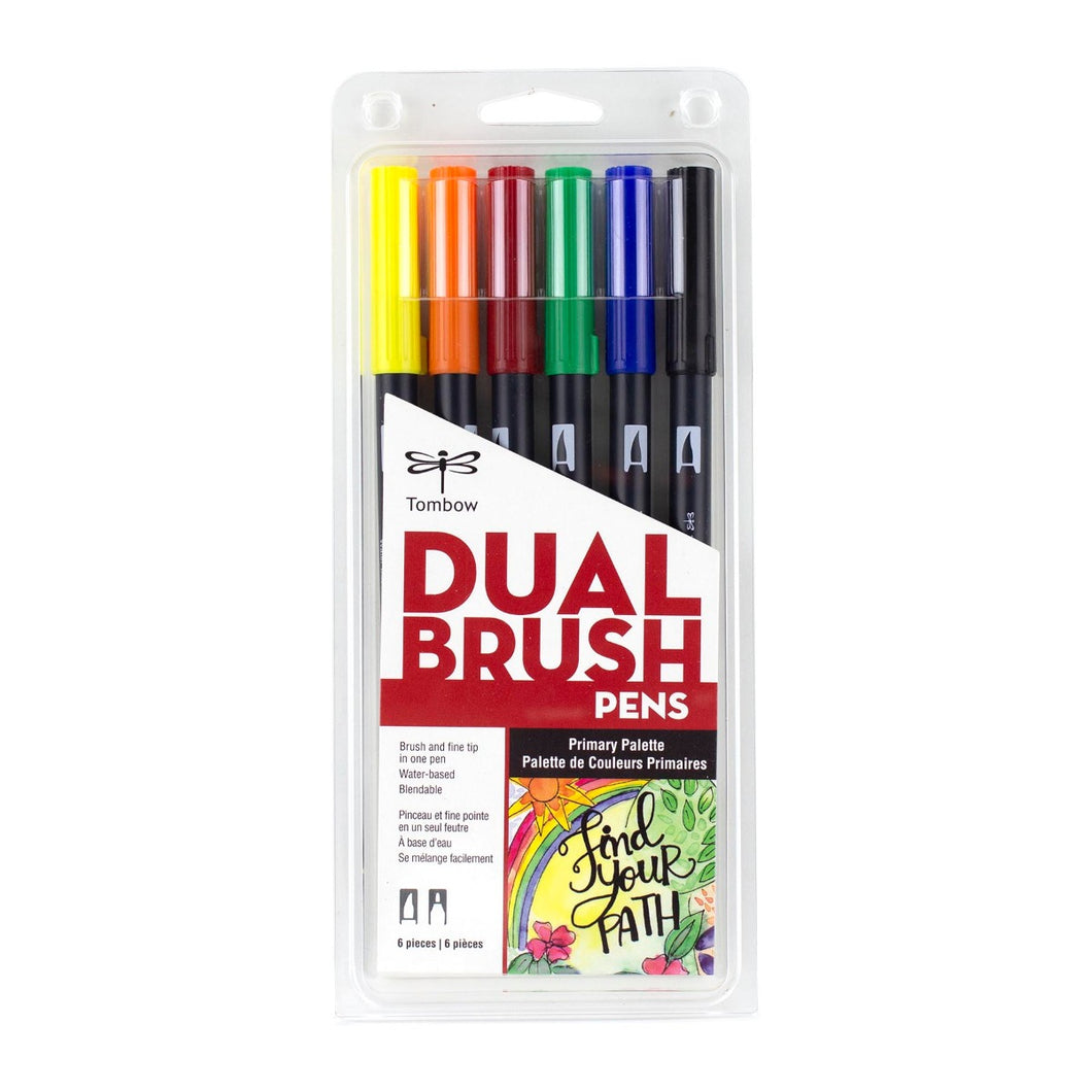 TOMBOW - Dual Brush Pen Set de 6 - Primary