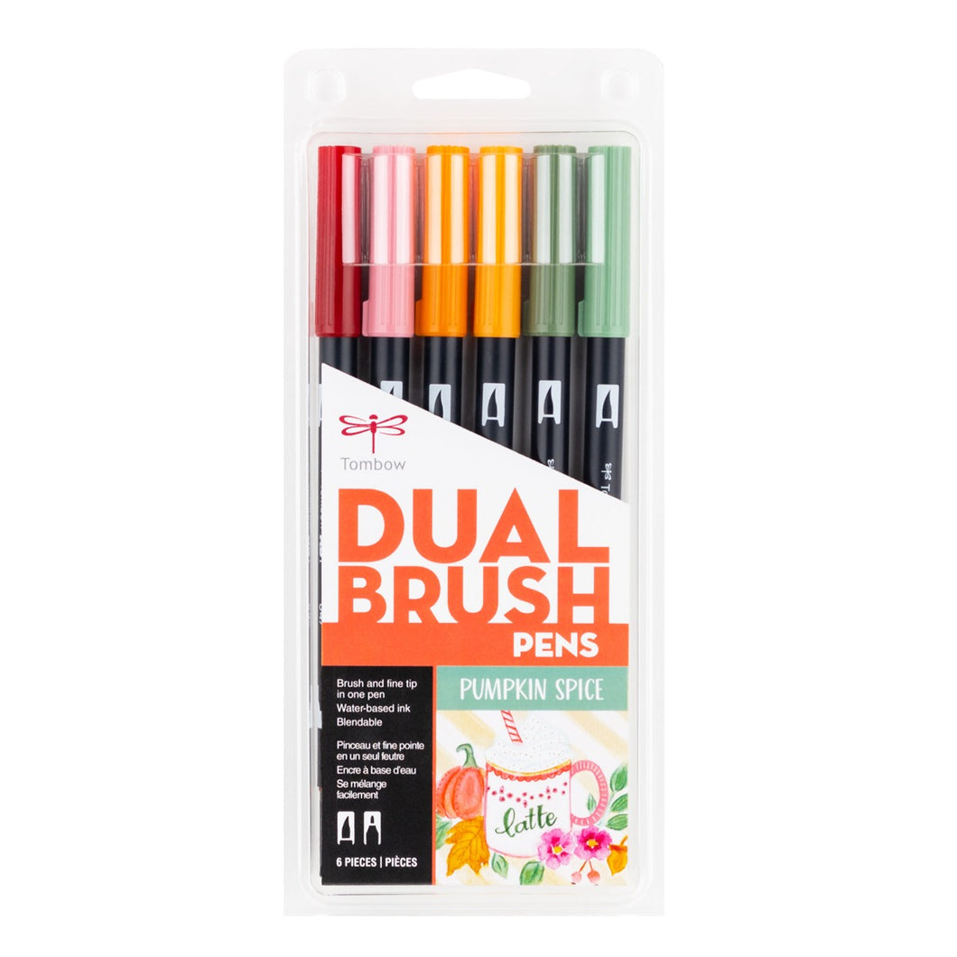TOMBOW - Dual Brush Pen Set de 6 - Pumpkin Spices