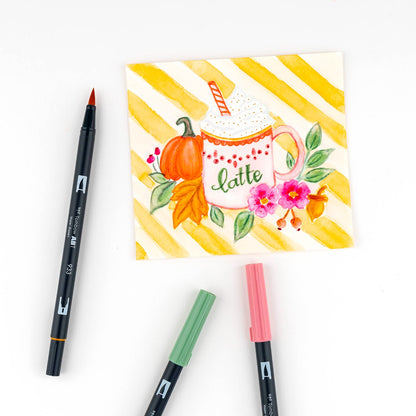 TOMBOW - Dual Brush Pen Set de 6 - Pumpkin Spices