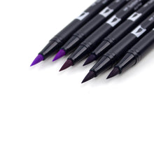 Cargar imagen en el visor de la galería, TOMBOW - Dual Brush Pen Set de 6 - Purple Blendables
