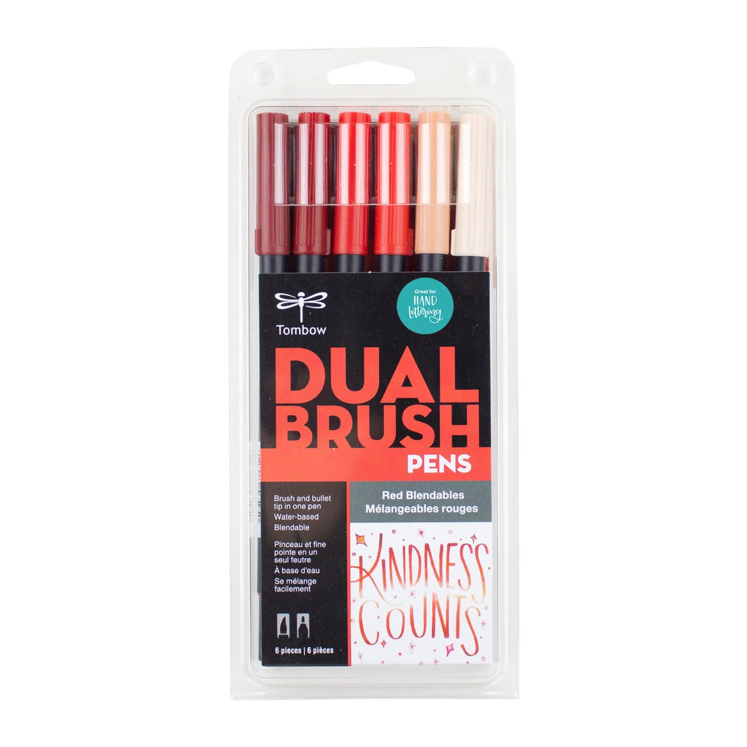 TOMBOW - Dual Brush Pen Set de 6 - Red Blendables