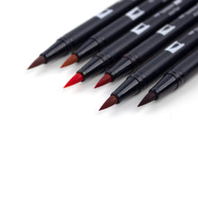 Load image into Gallery viewer, TOMBOW - Dual Brush Pen Set de 6 - Red Blendables
