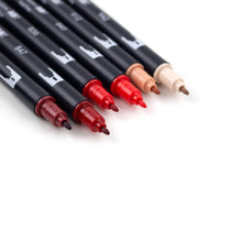 Cargar imagen en el visor de la galería, TOMBOW - Dual Brush Pen Set de 6 - Red Blendables
