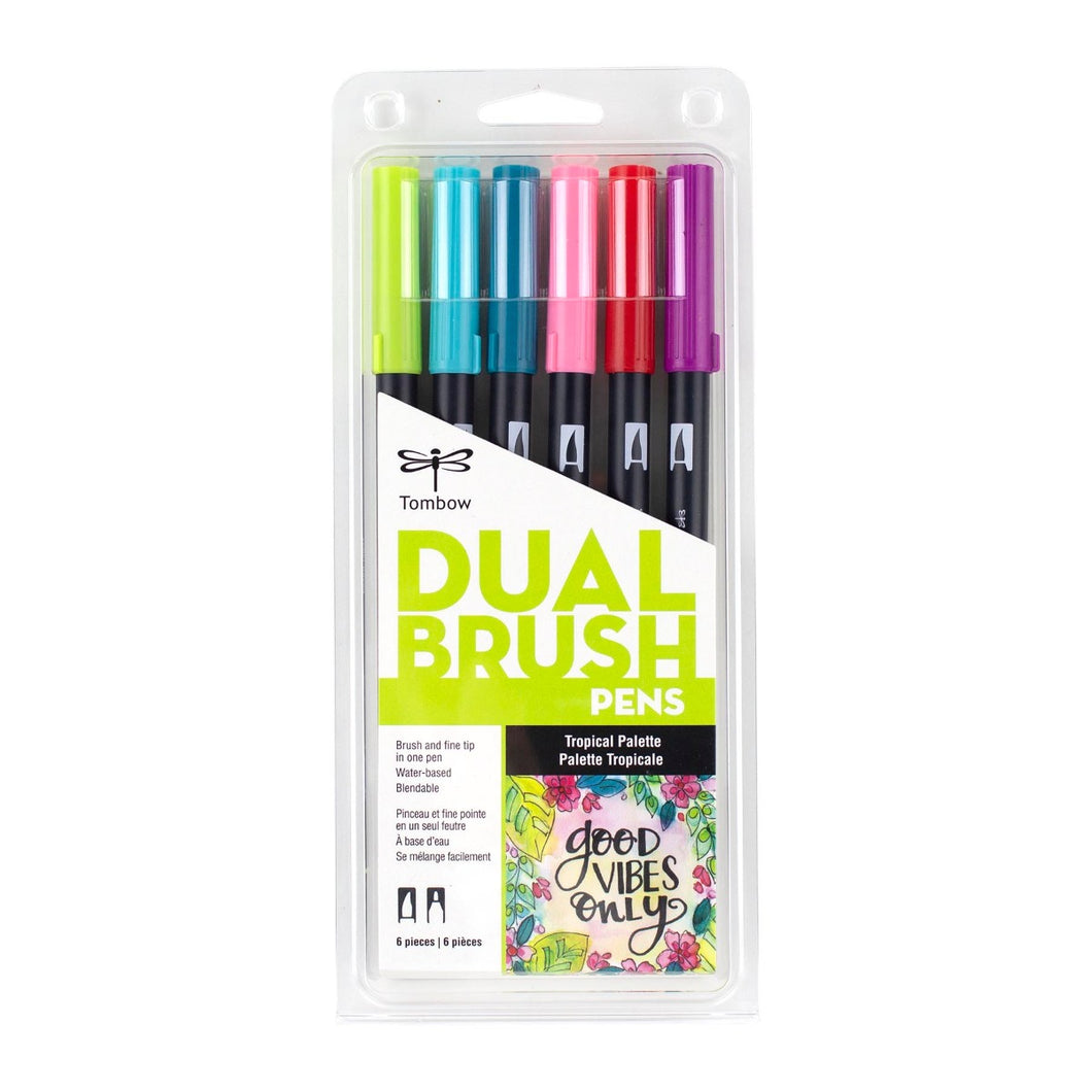 TOMBOW - Dual Brush Pen Set de 6 - Tropical