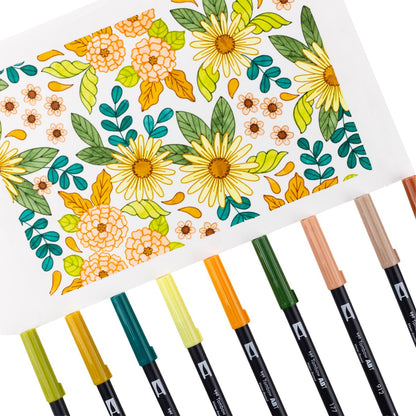 TOMBOW - Dual Brush Pen Set of 10 - Seventies (70s)