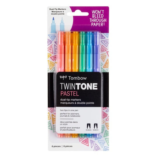 TWINTONE Marker - Markers Set of 6 - Pastel