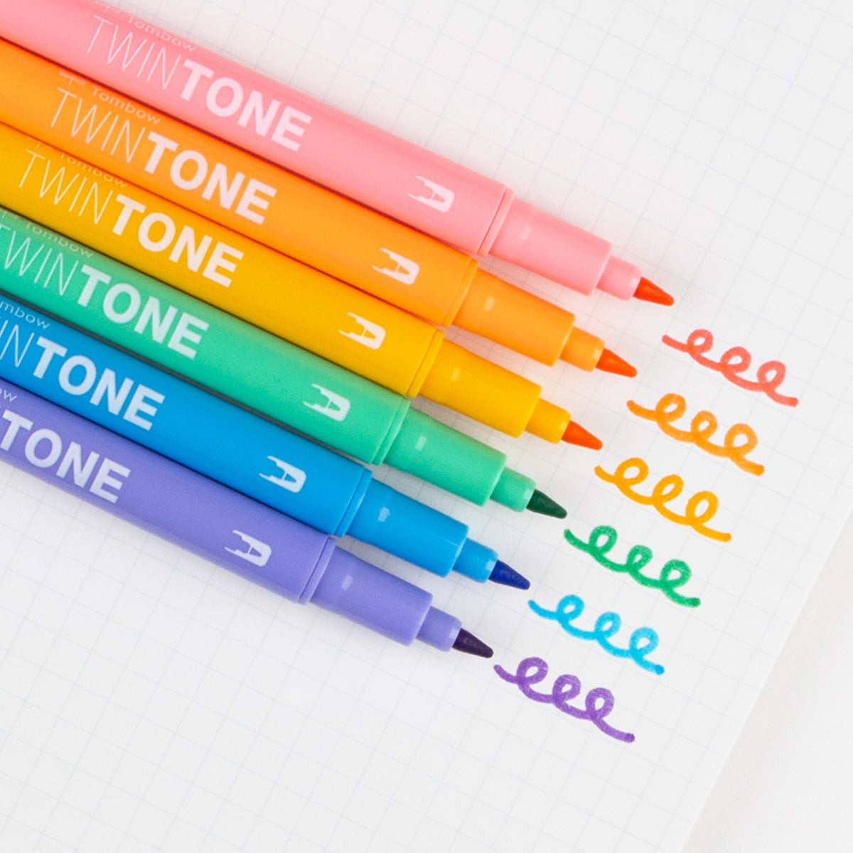 TWINTONE Marker - Marcadores Set de 6 - Pastel