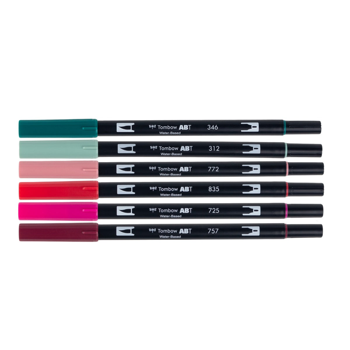 TOMBOW - Dual Brush Pen Set of 6 - Very Berry