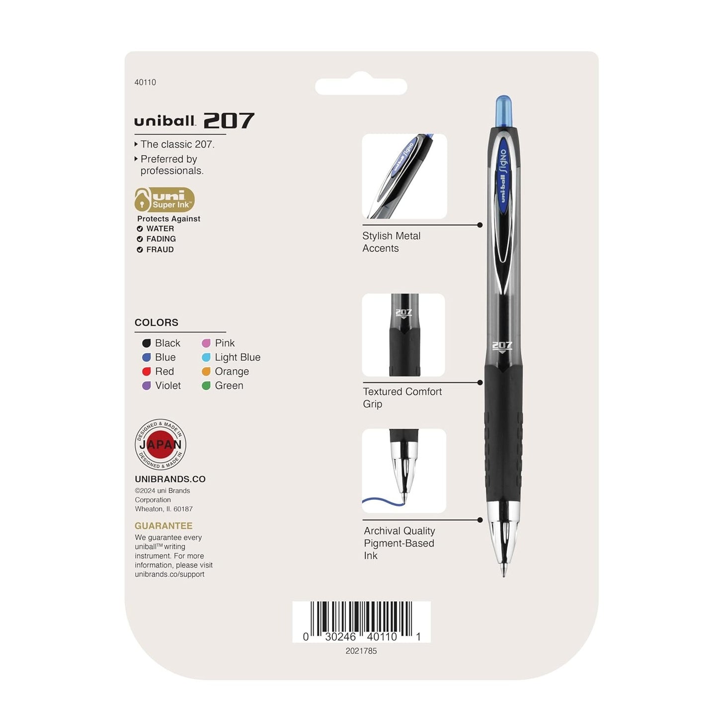Uni Ball - 207 Signo Gel Pen Set