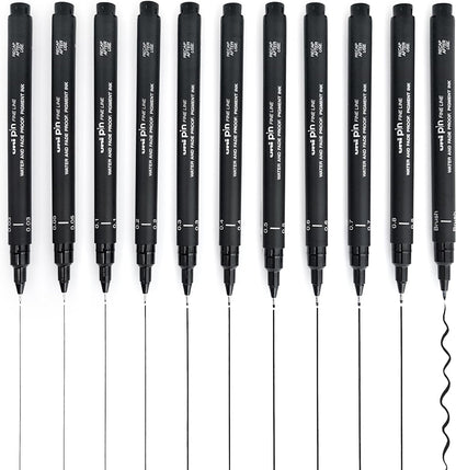 UNI PIN - Fineliner Sets - All Black
