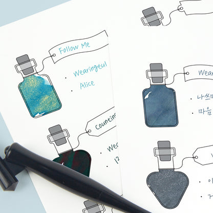 WEARINGEUL - Alice's Potion Ink Color Swatch Cards