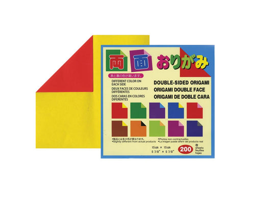 Origami de Dos Caras en Colores Diferentes - 100 hojas - 15cm x 15cm