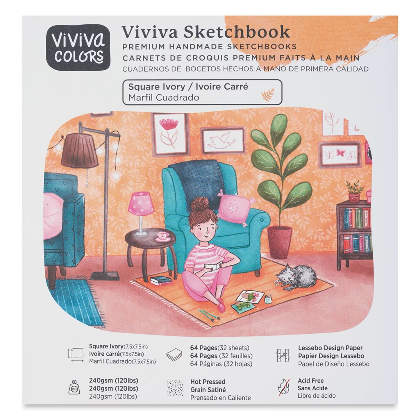 VIVIVA - Watercolor Sketchbooks para Acuarela - 7.5"x7.5"