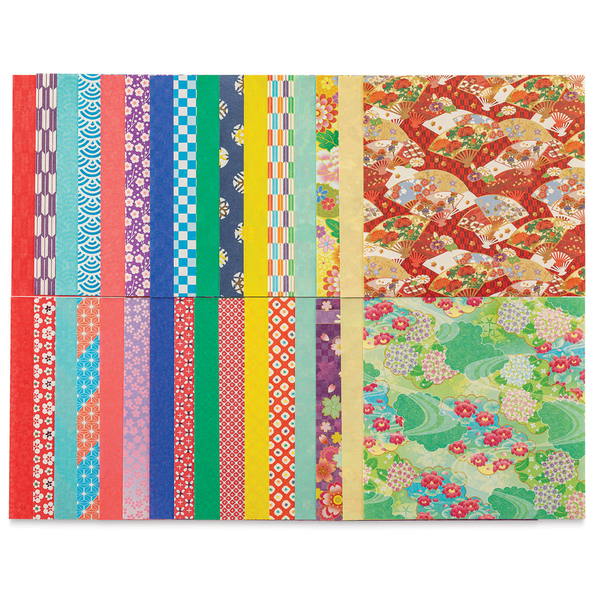 Origami Washi Chiyogami Double Side - 64 hojas - 15cm x 15cm