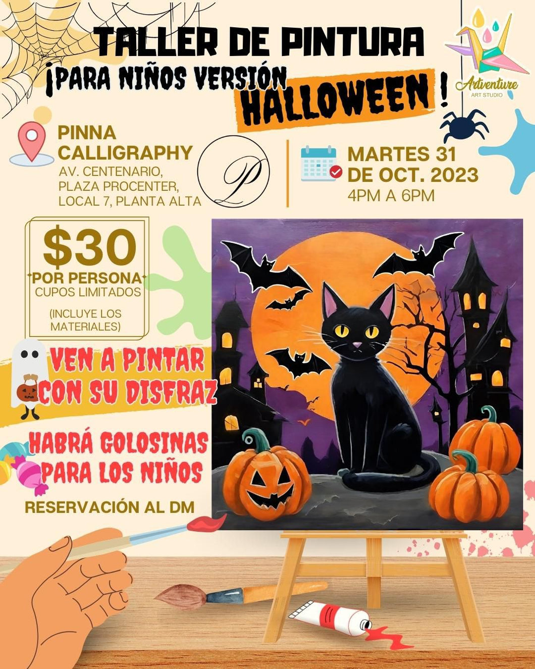 TALLER - Pintura para Niños versión Halloween (dictado por @LiliMercy)