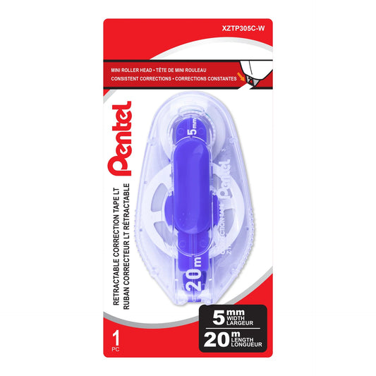 Pentel - Cinta Correctora Larga Duracion - 5mm x 20m