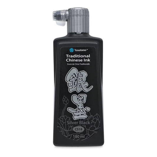 Yasutomo Tinta Sumi Ink Plateado - 180ml.