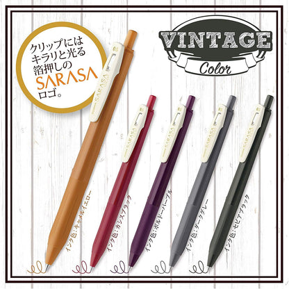 ZEBRA - Sarasa Clip Gel Retractable Pen Sets - Colores Claros (Boligrafo de Gel Retractiles)