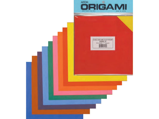 Origami de Doble Cara en Colores Solidos - 36 hojas - 15cm x 15cm