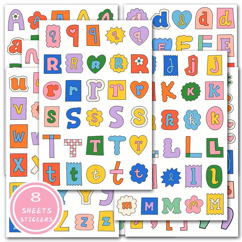 Stickers - Alfabeto y Símbolos - 240 unidades