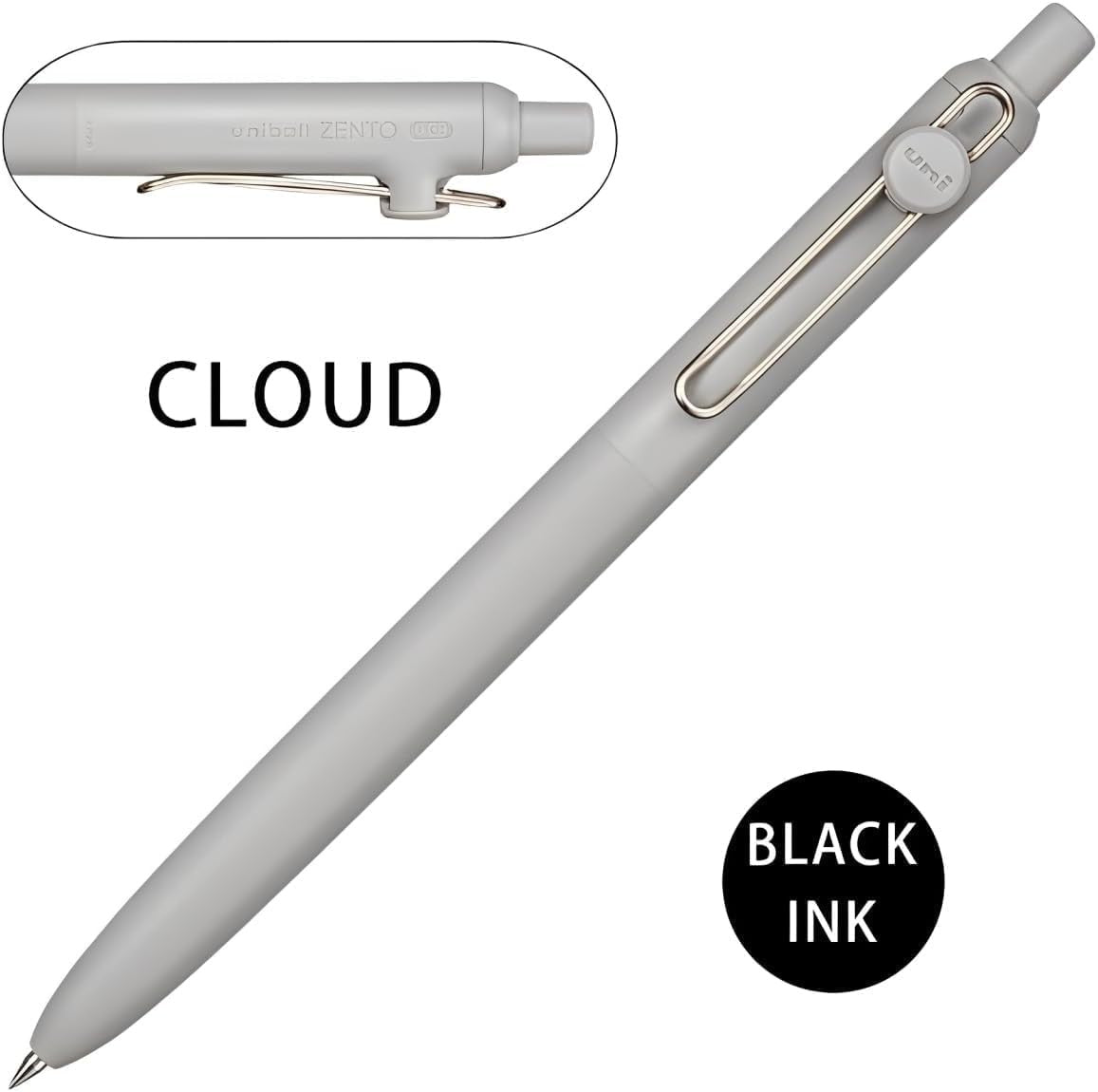 Uniball ZENTO Gel Pen - Standard Model - Tinta Negra