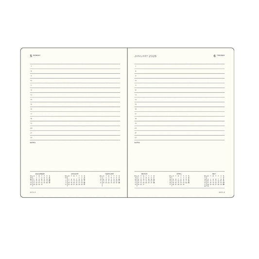 Leuchtturm 1917 - Agenda Diaria de Rayas - Agenda 2027 en Inglés