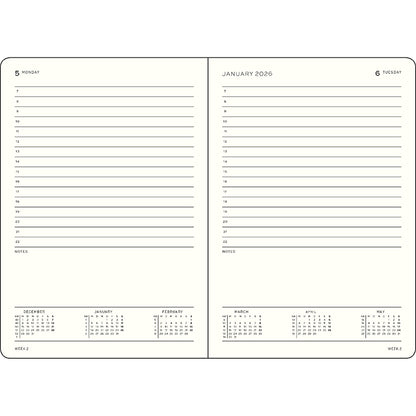 Leuchtturm 1917 - Daily Planner Medium (A5) 2026 - ENGLISH - Agenda 2026