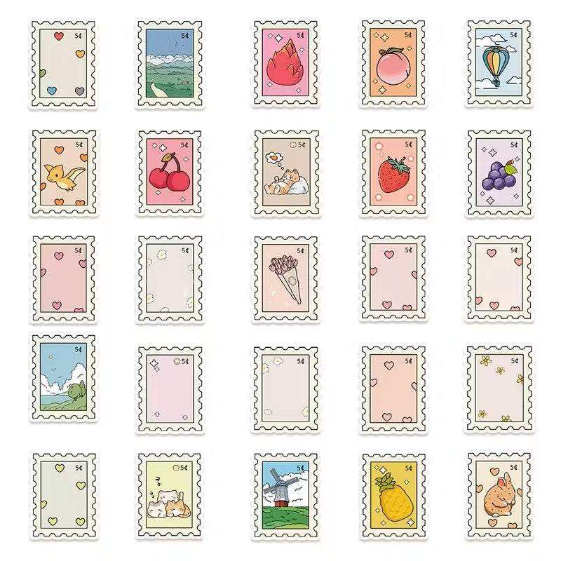 Stickers - Estampilla con Pegatina Dibujos Animados - 50 unidades