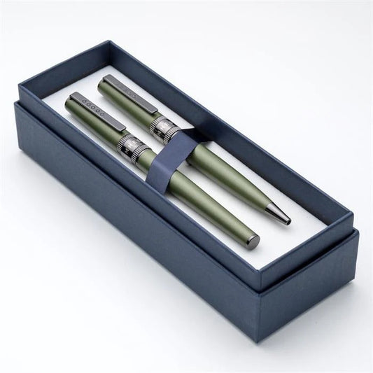 Tom Hessin - Rebel Collection Garrison Green Fountain Pen & Ballpoint Pen Set