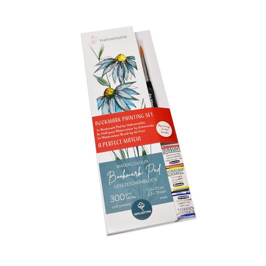 Hahnemühle Set de Acuarela y Marcapáginas  - Watercolor Bookmark Painting Set