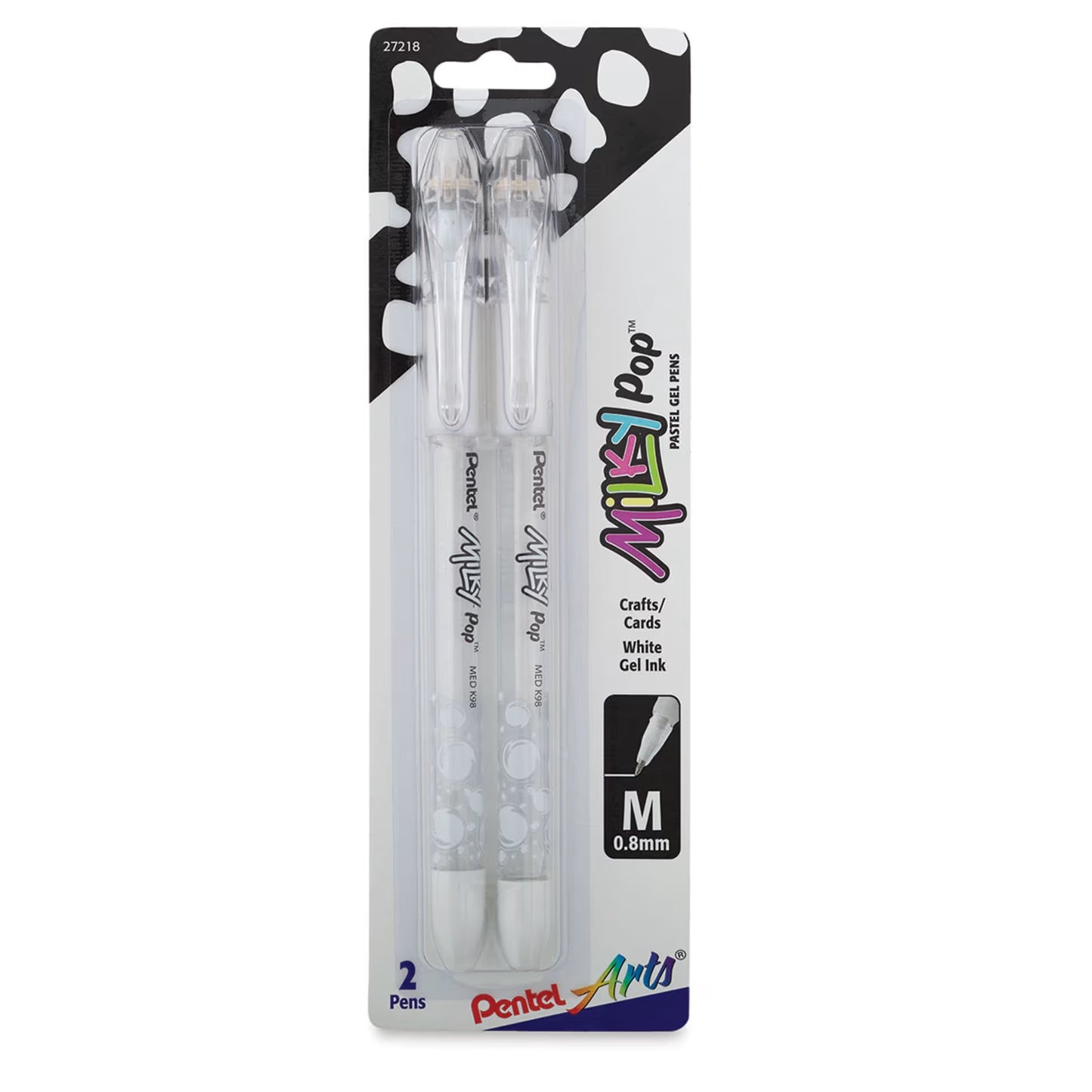 PENTEL - Hybrid Milky Pens (0.8mm) WHITE - Set of 2