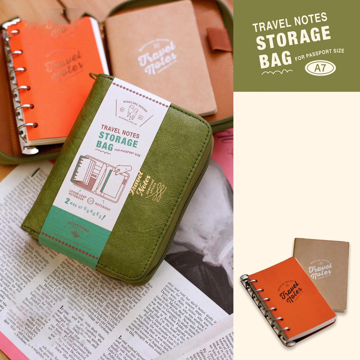 Benstore Design - Travel Notes Storage Bag - Cartapacio para Notas y Pasaporte