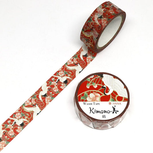 Kimono Beauty Washi Tape - Hana - Crane - 15mm x 7m
