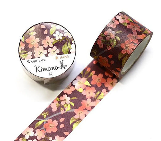 Kimono Beauty Washi Tape - Hana - Sakura - 25mm x 5m