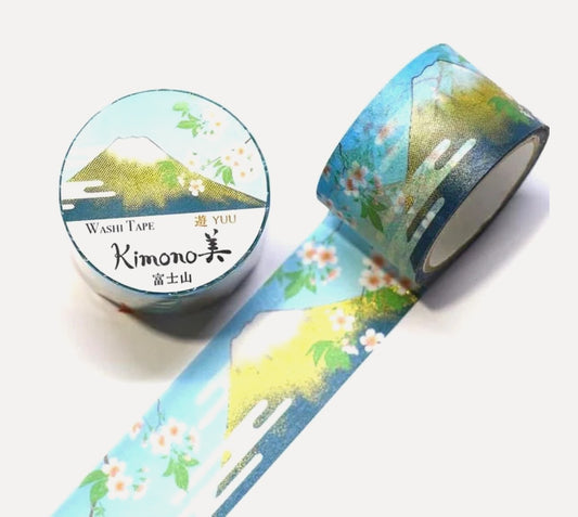 Kimono Beauty Washi Tape - Yuu - Mount Fuji - 25mm x 5m