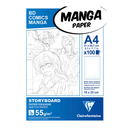 Clairfontaine - Manga Drawing Paper - Storyboard Pad - 8 x 12"