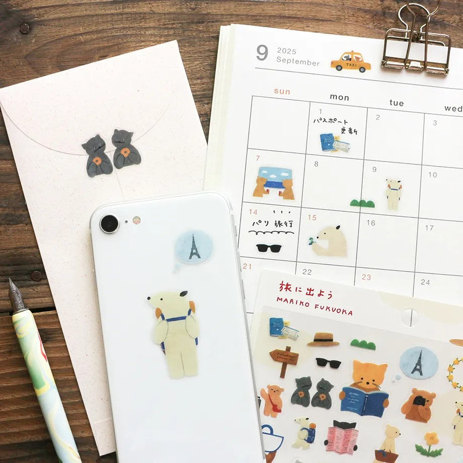Mariko Fukuoka - Let's Go On a Trip - Sticker Sheet