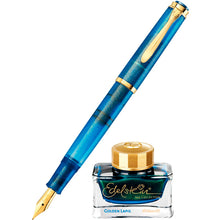 Load image into Gallery viewer, Golden Lapis Set (Pluma Estilográfica + Tinta)
