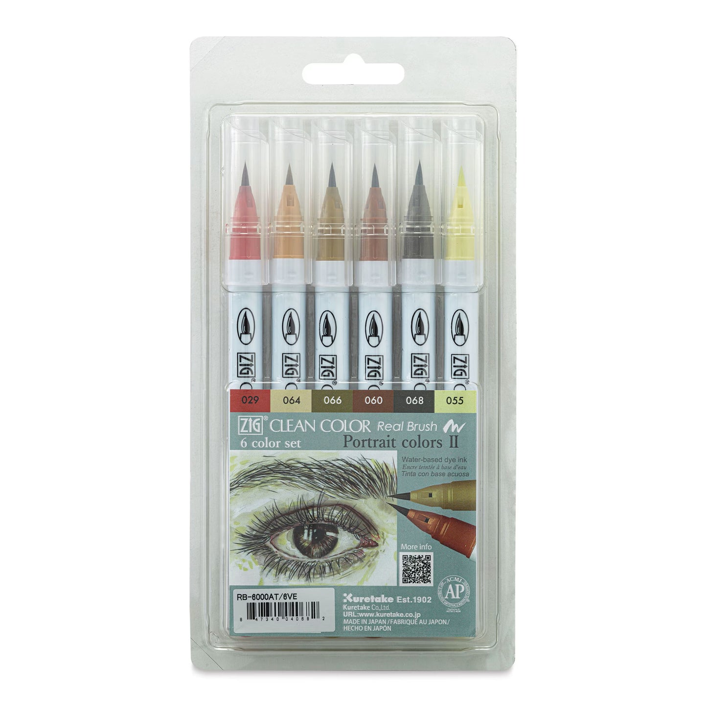 KURETAKE ZIG - Clean Color Real Brush - Set de 6