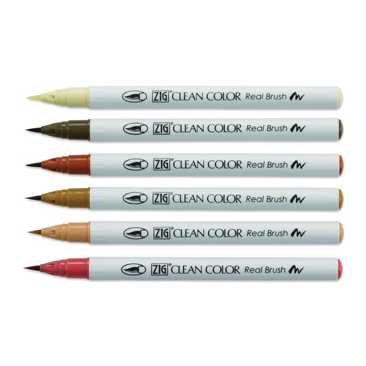 KURETAKE ZIG - Clean Color Real Brush - Set de 6