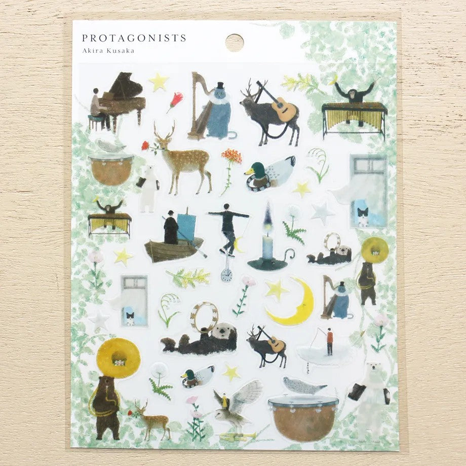 Akira Kusaka 日下明   シール Protagonists - Sticker Sheet