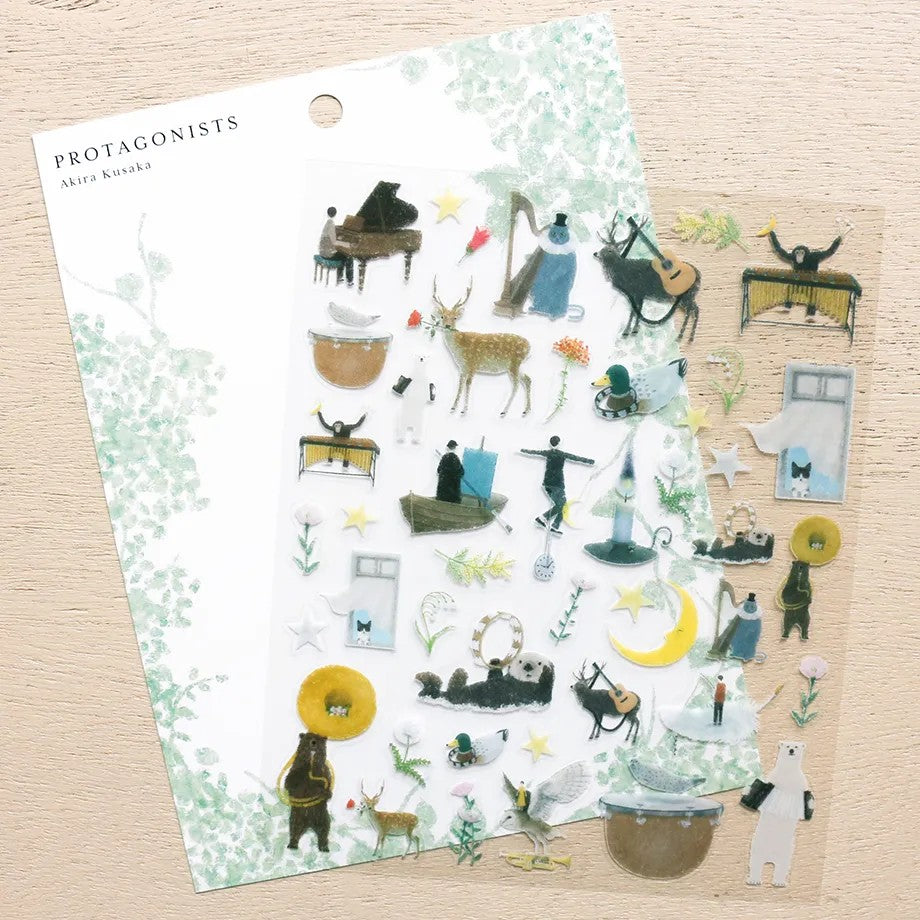 Akira Kusaka 日下明   シール Protagonists - Sticker Sheet