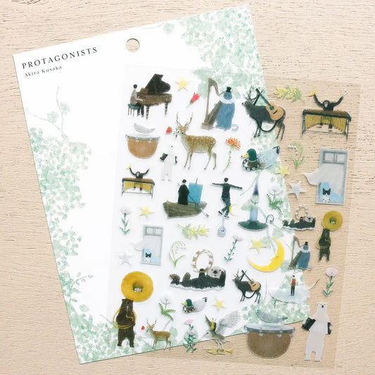Akira Kusaka 日下明   シール Protagonists - Sticker Sheet