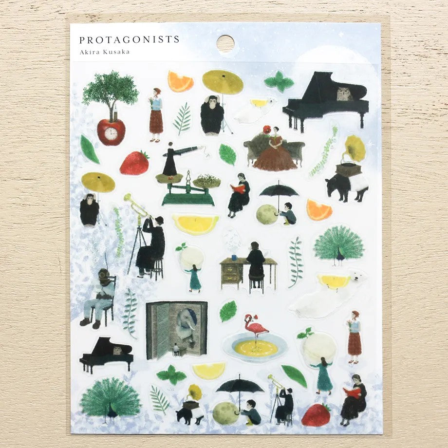Akira Kusaka 日下明   シール Protagonists - Sticker Sheet